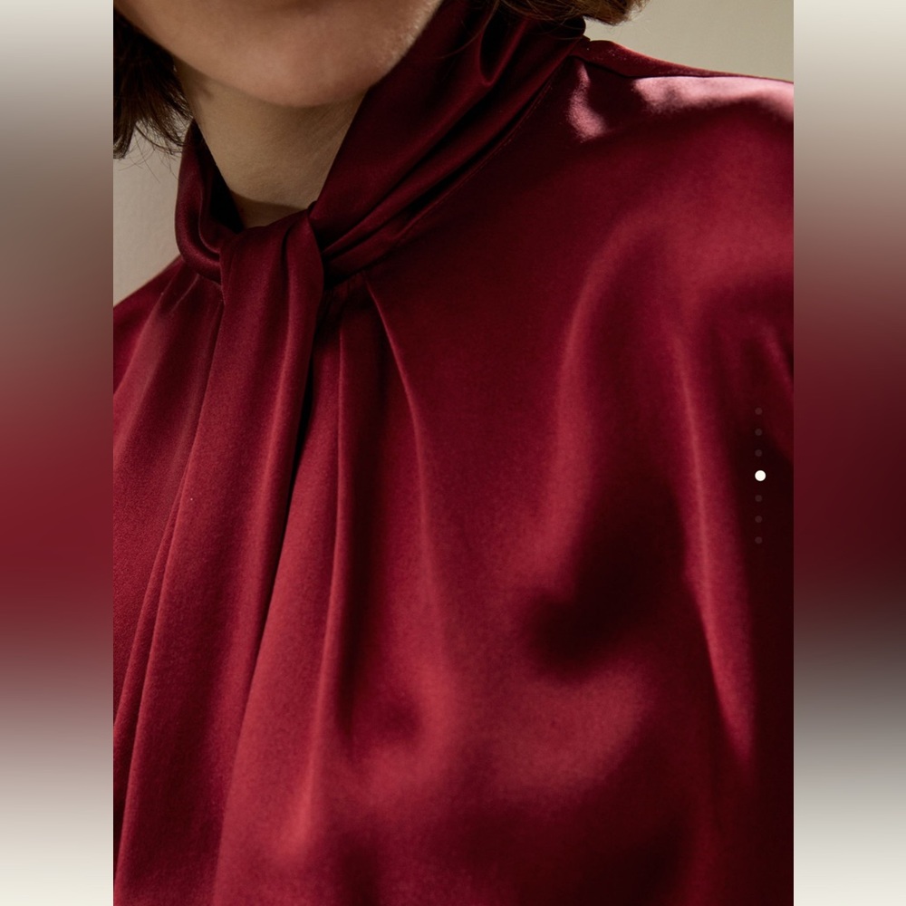 Lily Silk Garnet Silk Blouse. 12. NWT - Picture 12 of 13